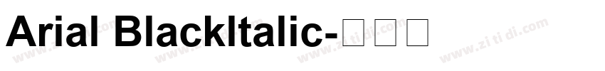 Arial Blackltalic字体转换
